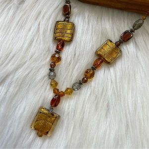 Glass bead necklace